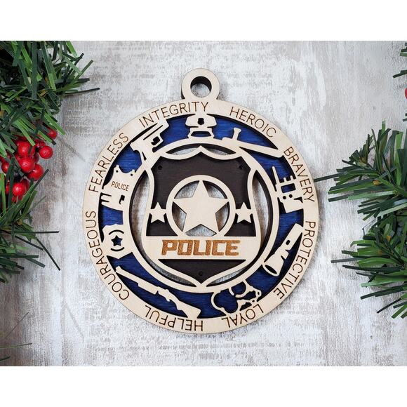POLICE Ornament Personalized First Responder Christmas Gift - Picture 5 of 5